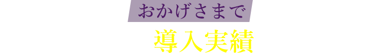 おかげさまで多数の導入実績あり