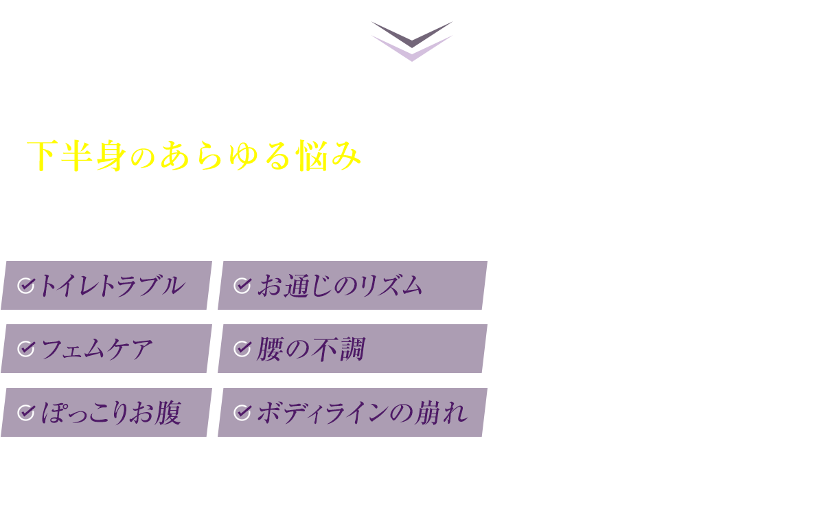 つまり下半身のあらゆる悩みにアプローチ可能